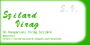 szilard virag business card