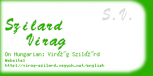 szilard virag business card